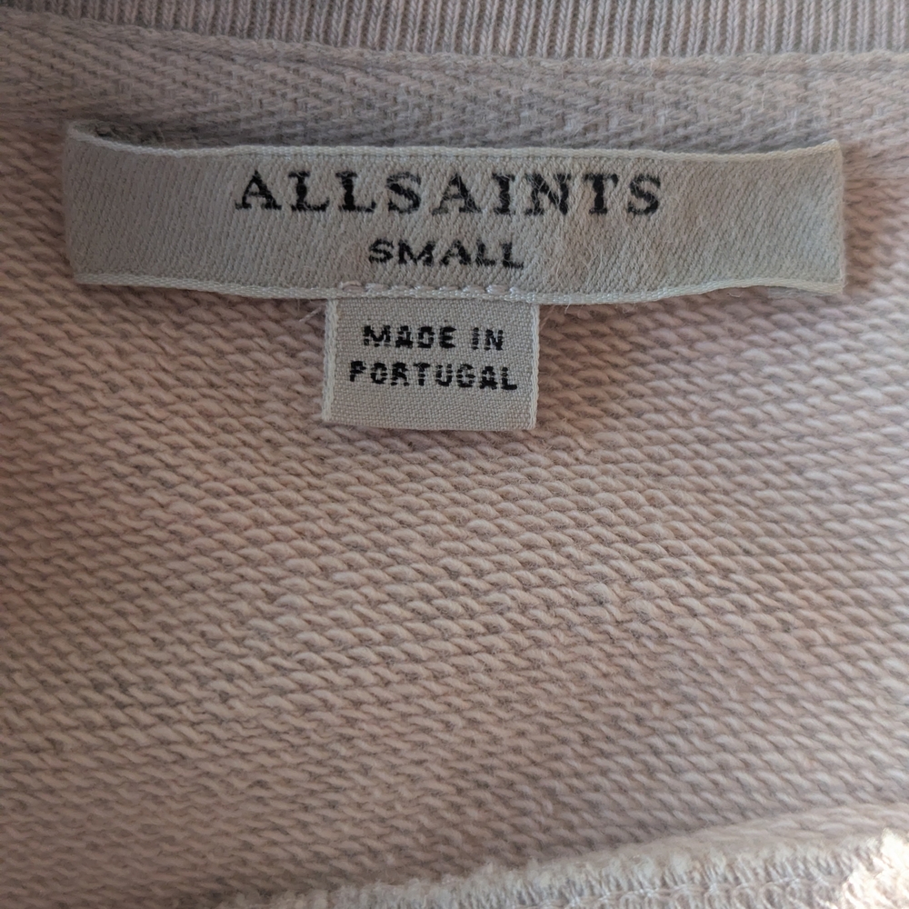 All Saints Unai Cold Shoulder Sweatshirt Size Small - Picture 5 of 8